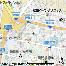 石川県金沢市上近江町周辺の地図