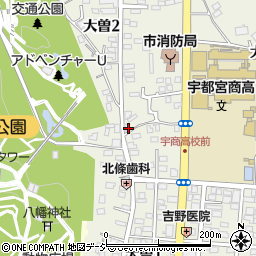 栃木県宇都宮市大曽2丁目2-38周辺の地図