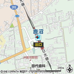 鹿沼駅周辺の地図