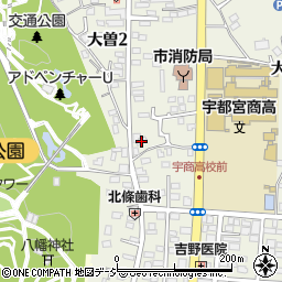 栃木県宇都宮市大曽2丁目2-39周辺の地図