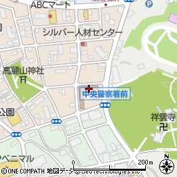 栃木県　警察本部宇都宮中央警察署周辺の地図