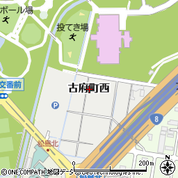 石川県金沢市古府町西周辺の地図
