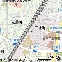 石川県金沢市三社町6-12周辺の地図