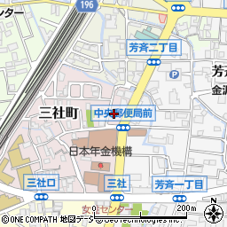 セブンイレブン金沢中央郵便局前店周辺の地図