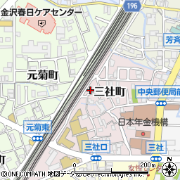 石川県金沢市三社町6-22周辺の地図