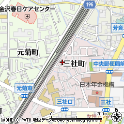 石川県金沢市三社町6-7周辺の地図