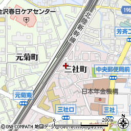 石川県金沢市三社町6-5周辺の地図
