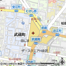 株式会社浦田甘陽堂　金沢エムザ店周辺の地図