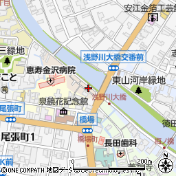 石川県金沢市主計町2-9周辺の地図