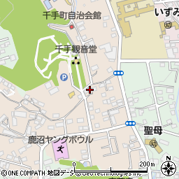 栃木県鹿沼市千手町周辺の地図