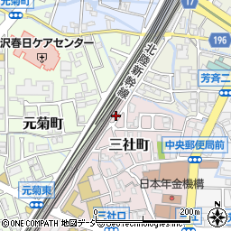 石川県金沢市三社町4-22周辺の地図