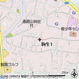 栃木県宇都宮市駒生1丁目周辺の地図