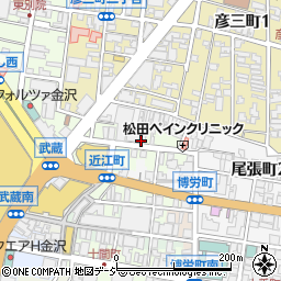 石川県金沢市袋町周辺の地図