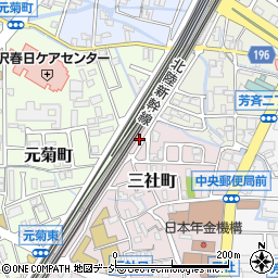 石川県金沢市三社町4-23周辺の地図