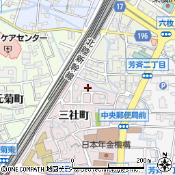 石川県金沢市三社町4周辺の地図