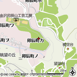 石川県金沢市卯辰町周辺の地図