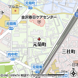 石川県金沢市元菊町周辺の地図