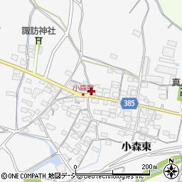 小森公民館周辺の地図