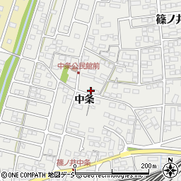 長野県長野市篠ノ井二ツ柳中条周辺の地図