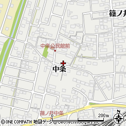 長野県長野市篠ノ井二ツ柳（中条）周辺の地図