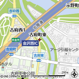 石川県金沢市古府町周辺の地図