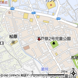 栃木県宇都宮市下戸祭2丁目周辺の地図