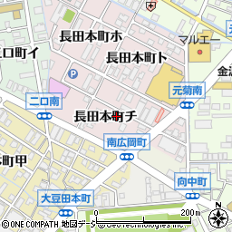 石川県金沢市長田本町チ周辺の地図