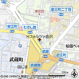 ホテルフォルツァ金沢周辺の地図