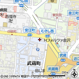 石川県家庭教師協会　金沢事務局周辺の地図