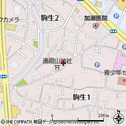 栃木県宇都宮市駒生周辺の地図