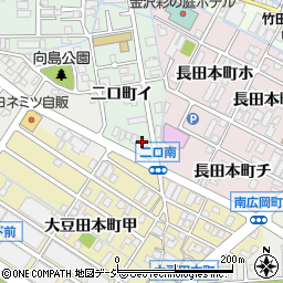 ファミリーマート金沢二口店周辺の地図