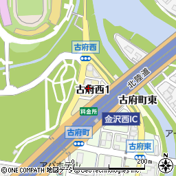 石川県金沢市古府西周辺の地図
