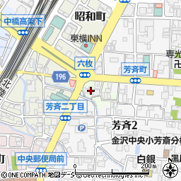 石川県金沢市六枚町周辺の地図