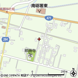 富山県南砺市高瀬周辺の地図