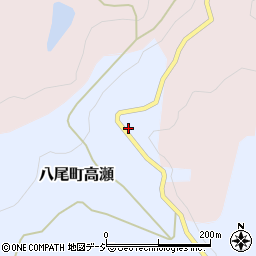 富山県富山市八尾町高瀬周辺の地図