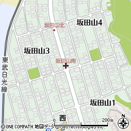 坂田山南周辺の地図