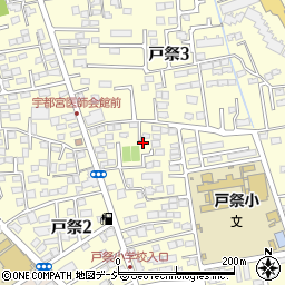 栃木県宇都宮市戸祭周辺の地図