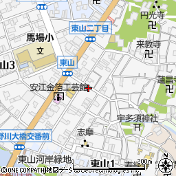 石川県金沢市東山周辺の地図