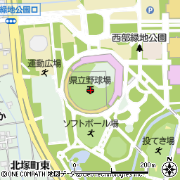 石川県立野球場周辺の地図