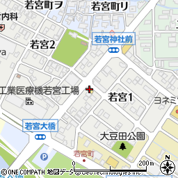くるまやラーメン 金沢若宮店周辺の地図