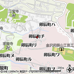 石川県金沢市卯辰町チ周辺の地図