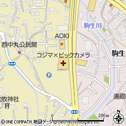 コジマ×ビックカメラ駒生店周辺の地図