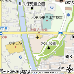 トヨタカローラ栃木　宇都宮錦店周辺の地図