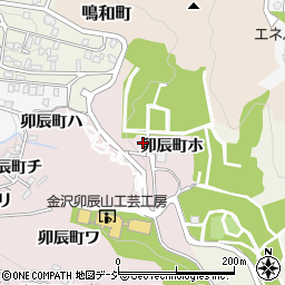 石川県金沢市卯辰町ホ周辺の地図
