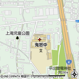 宇都宮市立鬼怒中学校周辺の地図
