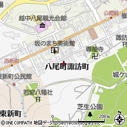 富山県富山市八尾町諏訪町周辺の地図