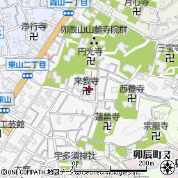来教寺周辺の地図
