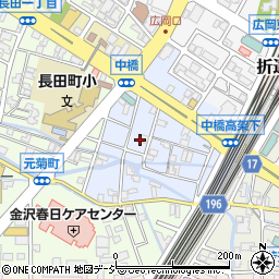 石川県金沢市中橋町周辺の地図
