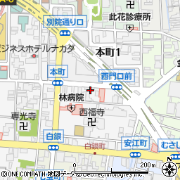 石川県金沢市本町1丁目周辺の地図