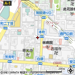 石川県金沢市本町周辺の地図